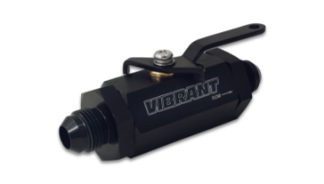 Picture of Vibrant -8AN to -8AN Male Shut Off Valve - Black