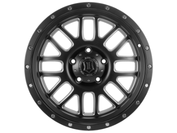 Picture of ICON Alpha 20x9 8x6-5 19mm Offset 5-75in BS 125-2mm Bore Satin Black-Milled Windows Wheel