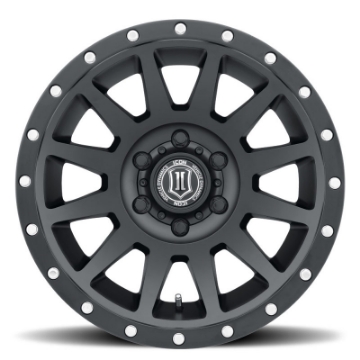 Picture of ICON Compression 17x8-5 6x5-5 0mm Offset 4-75in BS 106-1mm Bore Satin Black Wheel