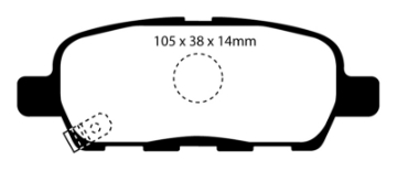 Picture of EBC 08-13 Infiniti EX35 3-5 Ultimax2 Rear Brake Pads