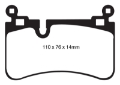 Picture of EBC 08-13 Mercedes-Benz C63 AMG W204 6-2 Redstuff Rear Brake Pads