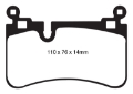 Picture of EBC 08-13 Mercedes-Benz C63 AMG W204 6-2 Yellowstuff Rear Brake Pads