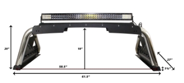 Picture of Go Rhino 15-20 Chevrolet Colorado Sport Bar 2-0 Mid Size - Tex Blk