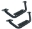 Picture of Go Rhino Dominator Extreme D6 SideSteps - Tex Blk - 4in Drop Down Steps Pair