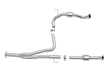 Picture of aFe Power Twisted Steel Y-Pipe w- Cat SS 16-20 Toyota Tacoma V6 3-5L 4WD Only