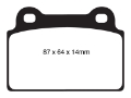 Picture of EBC 08-16 Mitsubishi Lancer Evo 10 2-0 Turbo 1 piece rotor Redstuff Rear Brake Pads