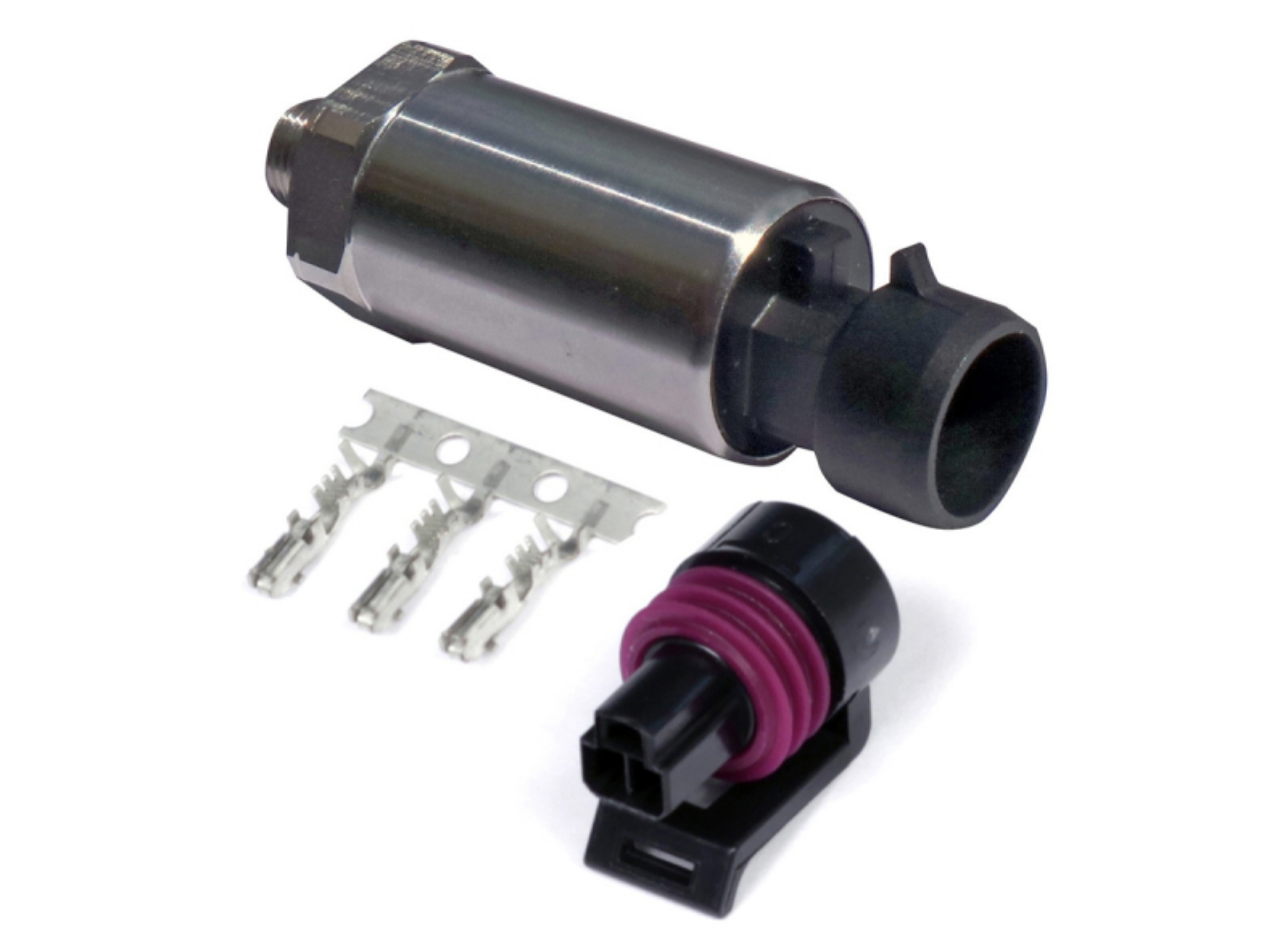 Picture of Haltech 150 PSI Motorsport SS Diaphragm Fuel-Oil-Wastegate 1-8 NPT Pressure Sensor w-Plug & Pins
