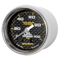 Picture of Autometer Marine Carbon Fiber Ultra-Lite 2-1-16in 100PSI Mechanical Oil Pressure Gauge