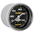 Picture of Autometer Marine Carbon Fiber Ultra-Lite 2-1-16in 100PSI Mechanical Oil Pressure Gauge