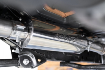 Picture of MBRP 18-20 Jeep Wrangler JL 2-5in Single Rear Exit Cat Back Exhaust - Aluminum