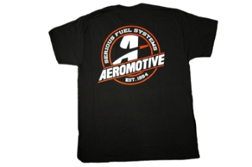 Picture of Aeromotive Standard Logo Black-Red T-Shirt - Small