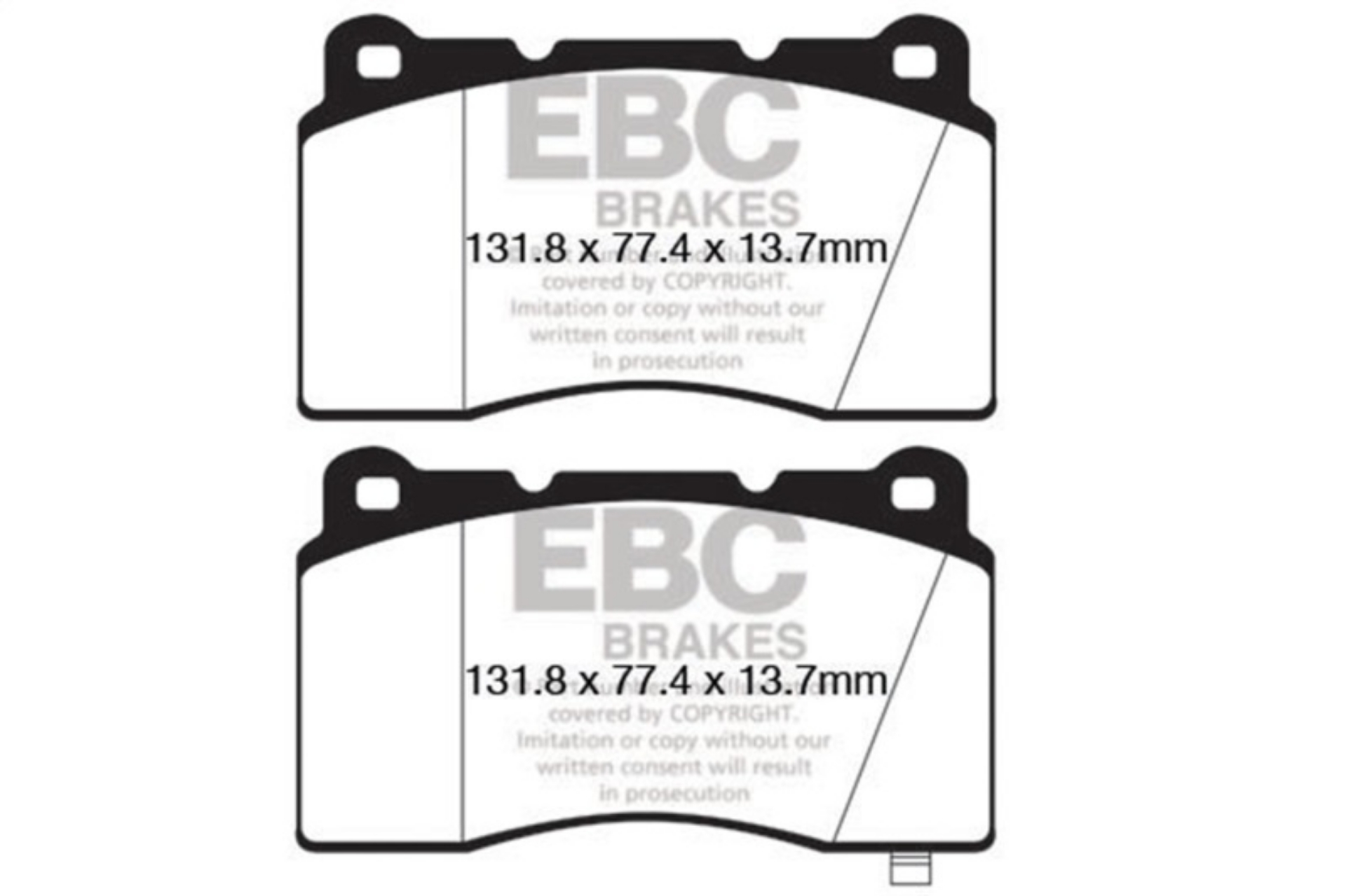 Picture of EBC 09+ Hyundai Genesis Coupe 2-0 Turbo Brembo Yellowstuff Front Brake Pads