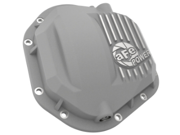 Picture of aFe Street Series Dana 60 Front Differential Cover Raw w- Machined Fins 17-20 Ford Trucks Dana 60