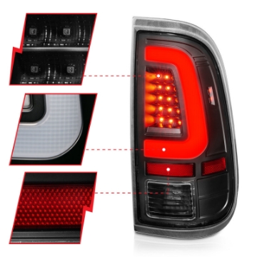 Picture of ANZO 2008-2016 Ford F-250 LED Taillights Black Housing Clear Lens Pair