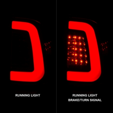Picture of ANZO 2008-2016 Ford F-250 LED Taillights Chrome Housing Smoke Lens Pair