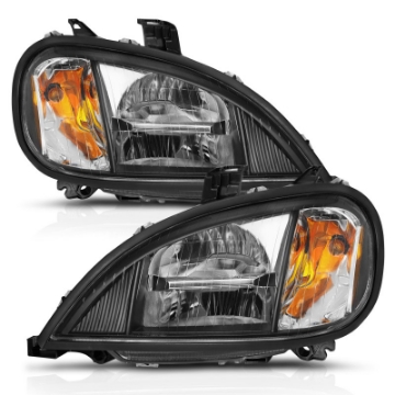 Picture of ANZO 1996-2013 Freightliner Columbia LED Crystal Headlights Black Housing w- Clear Lens Pair