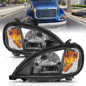 Picture of ANZO 1996-2013 Freightliner Columbia LED Crystal Headlights Chrome Housing w- Clear Lens Pair