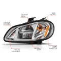 Picture of ANZO 2002-2014 Freightliner M2 LED Crystal Headlights Chrome Housing w- Clear Lens Pair