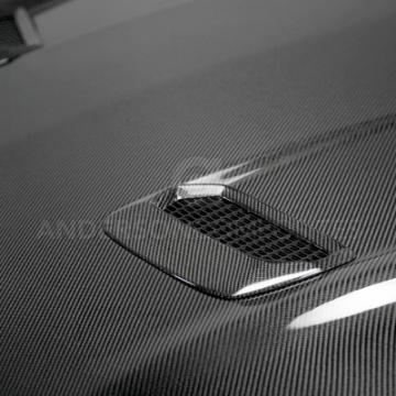 Picture of Anderson Composites 18-20 Ford Mustang Double Sided Type-OE Carbon Fiber Hood