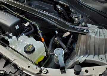 Picture of J&L 2020-2024 Ford Explorer 2-3L EcoBoost Driver Side Oil Separator 3-0 - Clear Anodized