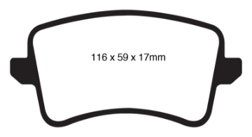 Picture of EBC 09-11 Audi A4 2-0 Turbo Ultimax2 Rear Brake Pads