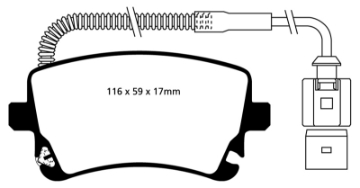 Picture of EBC 09-11 Audi A6 Quattro 3-0 Supercharged Ultimax2 Rear Brake Pads