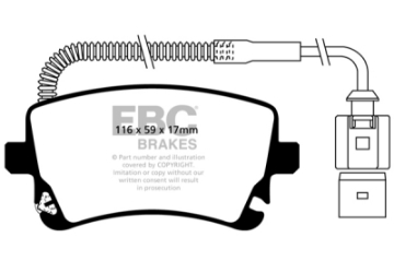Picture of EBC 09-11 Audi A6 Quattro 3-0 Supercharged Ultimax2 Rear Brake Pads