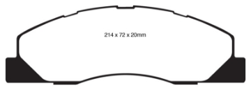 Picture of EBC 09-11 Dodge Ram 2500 Pick-up 5-7 2WD-4WD Ultimax2 Front Brake Pads