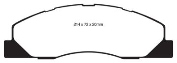 Picture of EBC 09-11 Dodge Ram 2500 Pick-up 5-7 2WD-4WD Ultimax2 Front Brake Pads