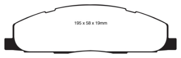 Picture of EBC 09-11 Dodge Ram 2500 Pick-up 5-7 2WD-4WD Ultimax2 Rear Brake Pads