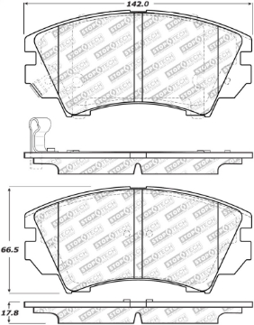 Picture of StopTech Street Select Brake Pads w-Hardware - Front