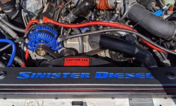Picture of Sinister Diesel Radiator Cover for 1994-1997 7-3L Powerstroke