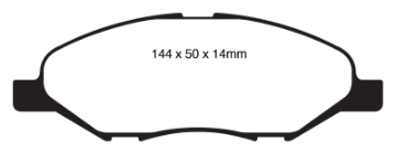 Picture of EBC 09-11 Nissan Versa 1-6 Greenstuff Front Brake Pads