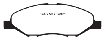Picture of EBC 09-11 Nissan Versa 1-6 Greenstuff Front Brake Pads