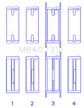 Picture of King Engine Bearings For FORD TAURUS V6 245CI-177CI- Main Bearing