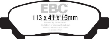 Picture of EBC 09-13 Toyota Highlander 2-7 2WD-4WD Ultimax2 Rear Brake Pads