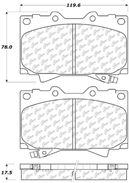 Picture of StopTech 98-07 Toyota Land Cruiser-Lexus LX470 Front Truck & SUV Brake Pad
