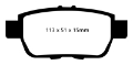Picture of EBC 09-14 Acura TL 3-5 Redstuff Rear Brake Pads