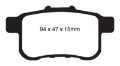 Picture of EBC 09-14 Acura TSX 2-4 Redstuff Rear Brake Pads
