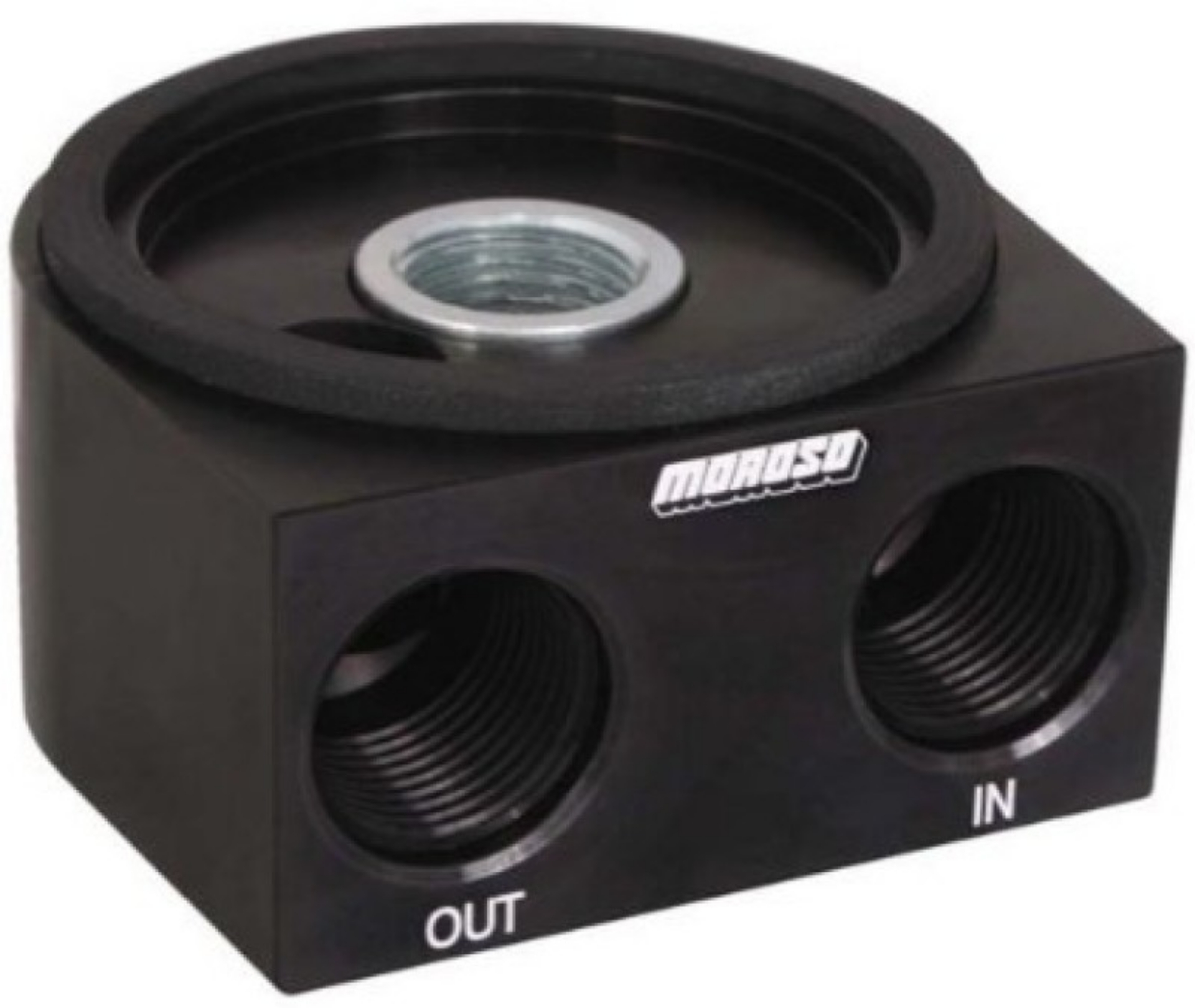 Picture of Moroso Universal Oil Filter Adapter - Sandwich - Oil Cooler - 22mm-1-5in Thread & 2-5-8in O-Ring
