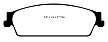 Picture of EBC 09-14 Cadillac Escalade 6-0 Hybrid Ultimax2 Rear Brake Pads