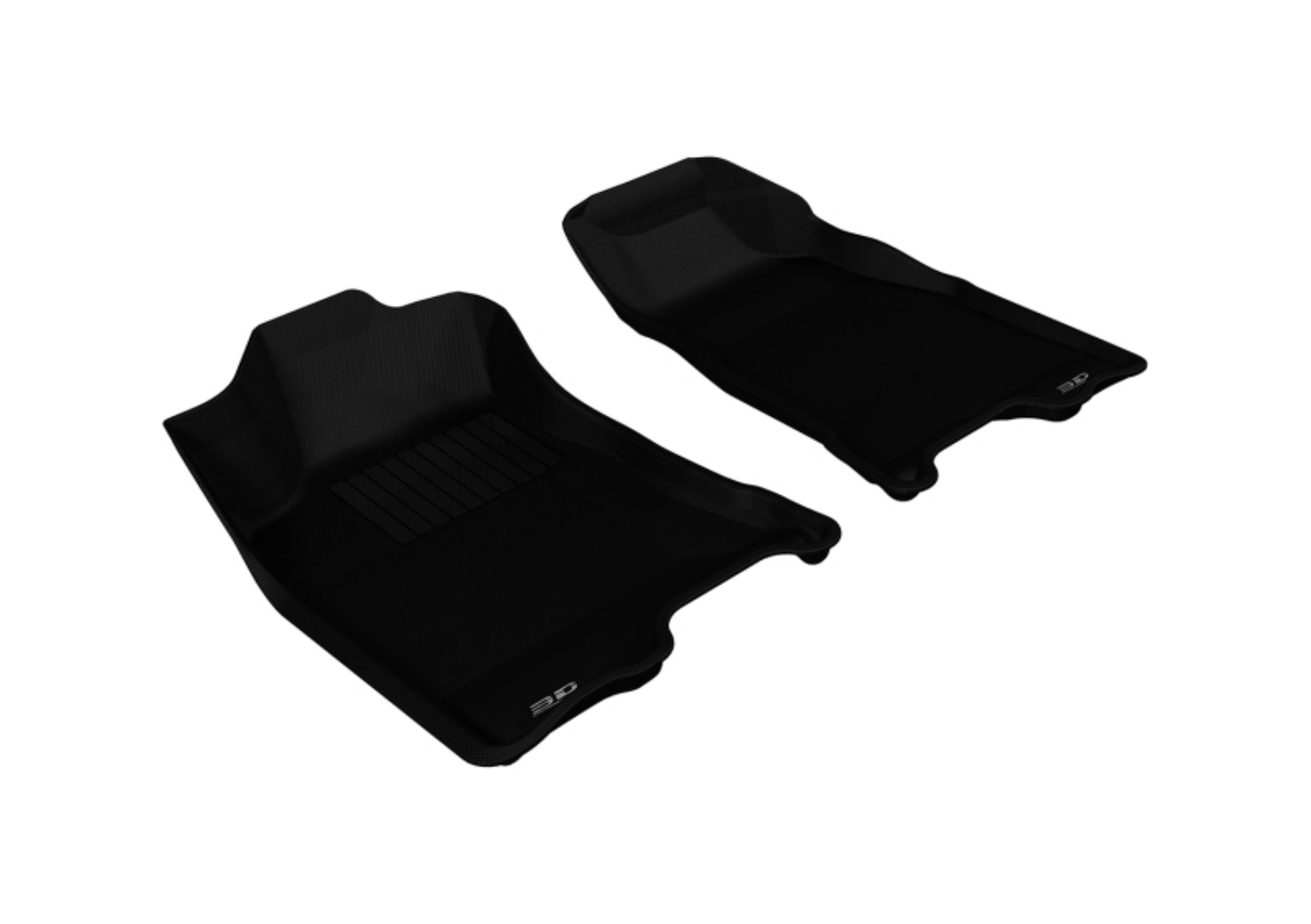 Picture of 3D MAXpider 2004-2012 Chevrolet-GMC Colorado-Canyon Crew Cab Kagu 1st Row Floormat - Black