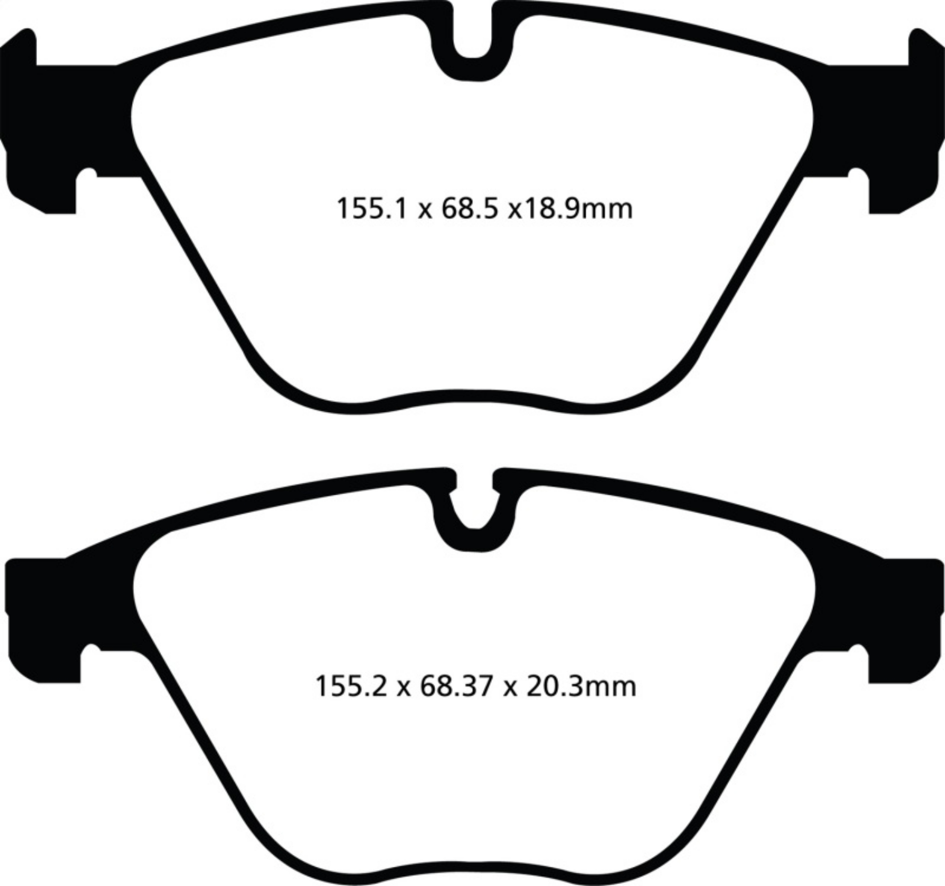 Picture of EBC 10+ BMW 535i 3-0 Turbo F10 Greenstuff Front Brake Pads