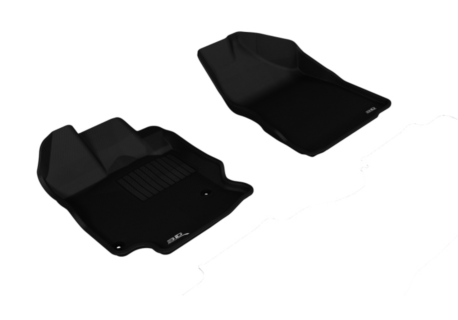 Picture of 3D MAXpider 2012-2012 Toyota Venza Kagu 1st Row Floormat - Black
