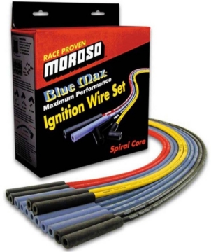 Picture of Moroso Universal Ignition Wire Set - Blue Max - Spiral Core - Unsleeved - Straight - Yellow