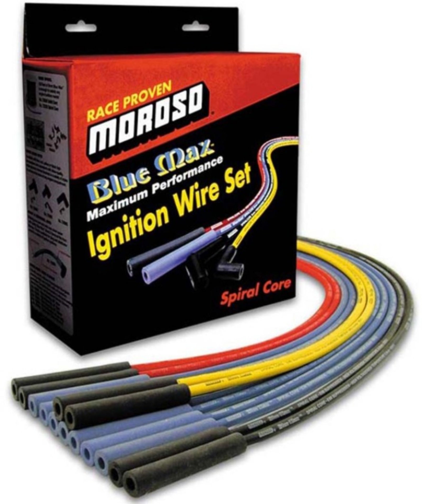 Picture of Moroso Universal Ignition Wire Set - Blue Max - Spiral Core - Unsleeved - 135 Degree - Black