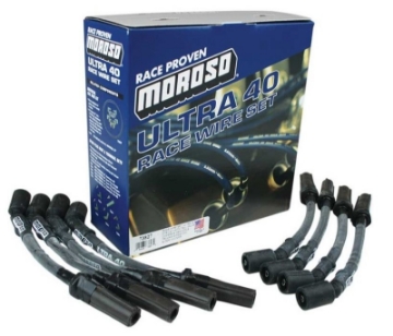 Picture of Moroso GM LS Ignition Wire Set - Ultra 40 - Sleeved - Coil-On - 9-75in Wire - Black