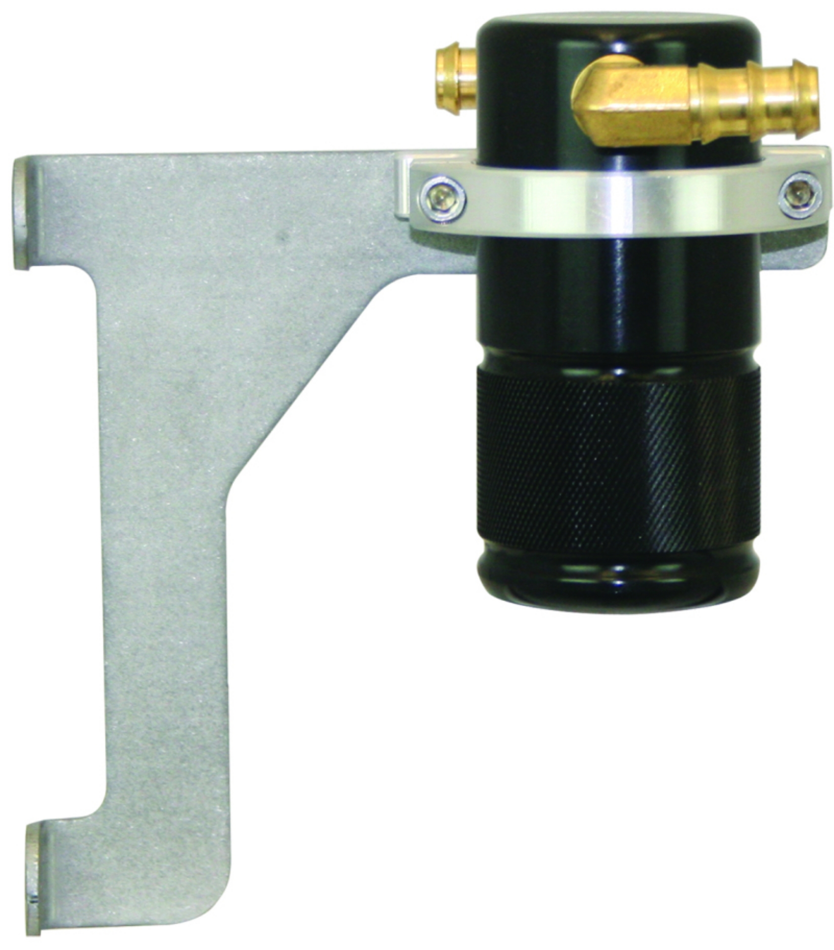 Picture of Moroso 12-18 Jeep 3-6L JK Air-Oil Separator Catch Can - Small Body - Billet Aluminum - Black Finish