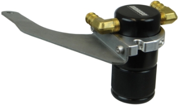 Picture of Moroso 15-18 Ford Mustang EcoBoost Air-Oil Separator Catch Can - Small Body - Billet Aluminum -Black