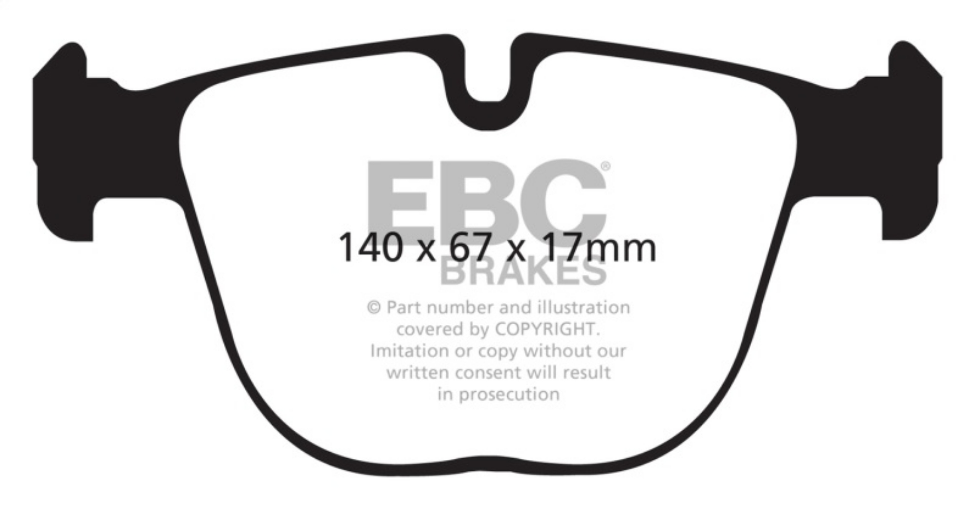 Picture of EBC 10+ BMW X5M 4-4 Twin Turbo Redstuff Rear Brake Pads